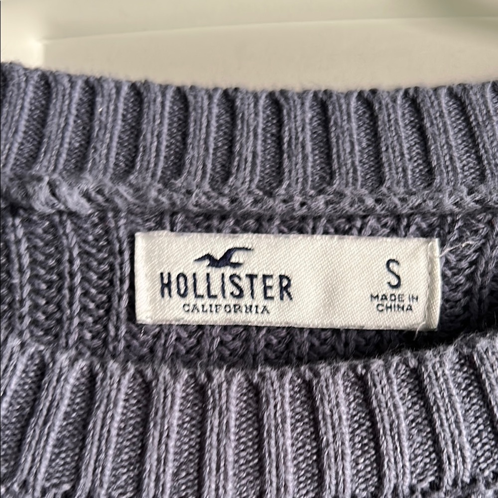 Hollister Women’s Striped Sweater - Gray and White - Size Small - Picture 2 of 7